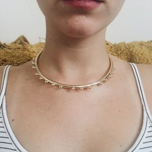 BaubleBar Studded Gold Collar Choker